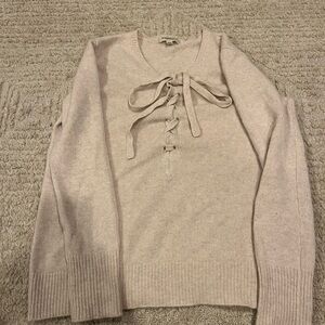 REPEAT Cashmere lace up sweater size 38 (S)